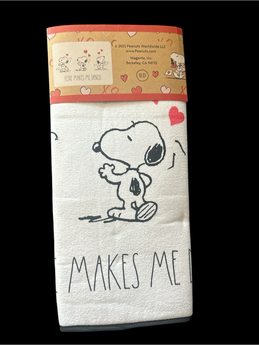 Rae Dunn x Peanuts Snoopy Valentine's Day Dish Drying Mat 2pc Set